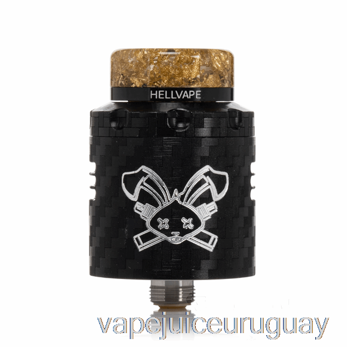 Hellvape Dead Rabbit V3 24mm Rda Vaporizador De Fibra De Carbono Negro Recargable